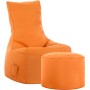 Oranger Sitting Point Hocker DotCom (60 l) mit Fußhocker. Sitzsack für Indoor & Outdoor.