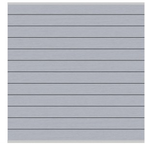 Sichtschutzzaun Element System WPC Grau-Silber 178 x 183 cm