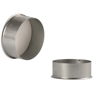 Bertrams Mauerkapsel feueraluminiert Ø 80 mm Silber