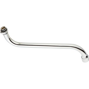 S-förmiger Auslauf 200 mm aus verchromtem Messing für Waschtisch- und Küchenarmaturen.