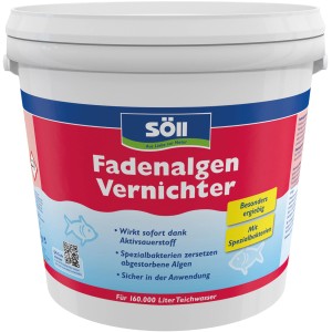 Eimer Söll Fadenalgen Vernichter 5 kg für die Teichpflege und Teichreinigung.