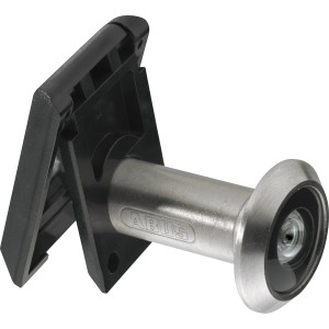 Abus Türspion 2300 S in Silber mit Abdeckkappe, für mehr Sicherheit an der Tür.