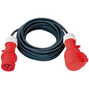 Verlängerungskabel 5-polig Gummi Kupfer Schwarz 360 mm x 90 mm