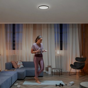 Philips Hue LED-Panel Tento White Ambiance S Schwarz Ø 29,1 cm