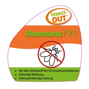 Insect-Out Fliegenspray PYR 500ml zur biologischen Schädlingsbekämpfung.