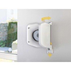 Schellenberg Aufschraubwickler Flexo Mini, weiß, zur Rollladen-Montage ohne Kastenöffnung.