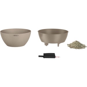 Lechuza Cubeto Stone 40 Sandbeige Pflanzgefäß, Einzelteile und Zubehör.