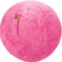 Pinker Sitting Ball Hocker Fluffy, 150 l, aus Plüsch. Bequemer Sitzsack für Jugendzimmer.