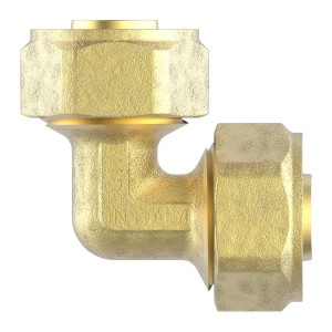 Kirchhoff Winkel 90° Klemmfitting, 20 mm, aus Messing für MSVR Blank Mehrschichtverbundrohr.