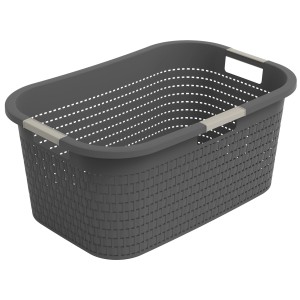 Rotho Wäschekorb Country 40 l Anthrazit