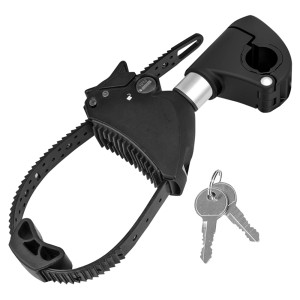Eufab Strap-Rahmenhalter, 12 cm, für Heckträger, mit Schlüssel zur sicheren Fahrradbefestigung.