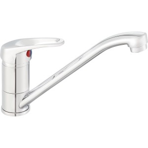 Einhebel-Küchenarmatur Foglia Chrom, glänzender Einhebelmischer für die Spüle.