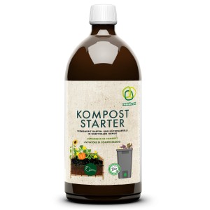 Braune Flasche Multikraft Kompoststarter Effektive Mikroorganismen 1 l für Pflanzenstärkung.