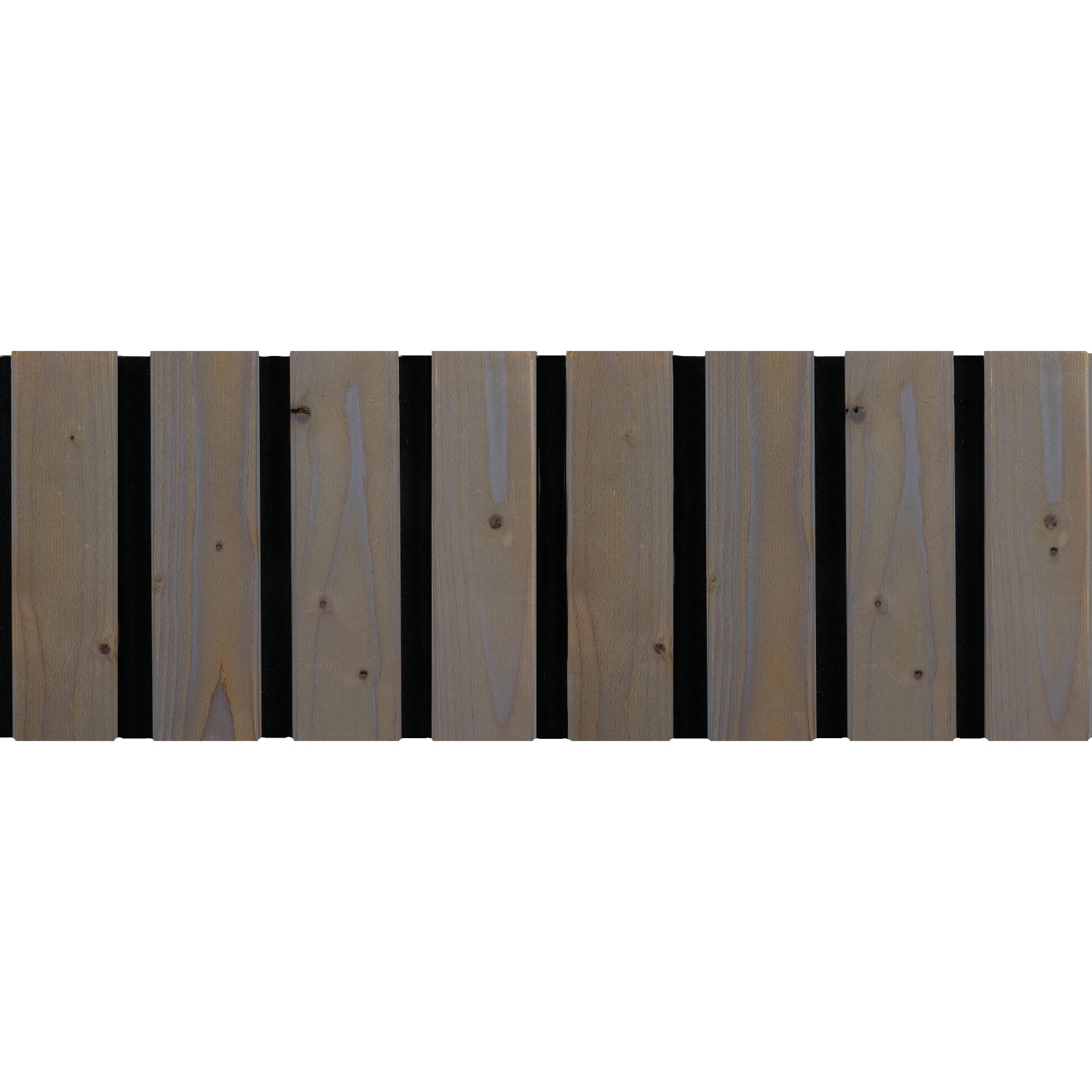 Kovalex Hydroline Akustikplatte Thermofichte, basaltgrau geölt, für Wand und Decke.