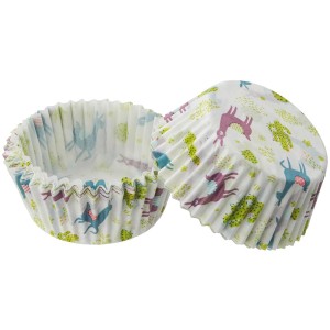 Zenker Papierbackförmchen mit Lama- und Kaktusmuster, 50 Stück, für Muffins und Cupcakes.