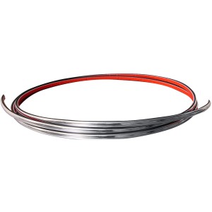 Eufab Chrom-Zierleiste, 3 m x 70 mm, selbstklebend für Innen- und Außenbereich.