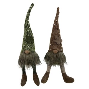 Boltze Kantenhocker Waldolin, 2-fach sortiert, Deko-Figuren in Grün und Braun.