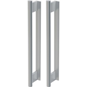 Novadoors Griffstangenpaar Nova 49016 in Edelstahloptik für Glastüren.
