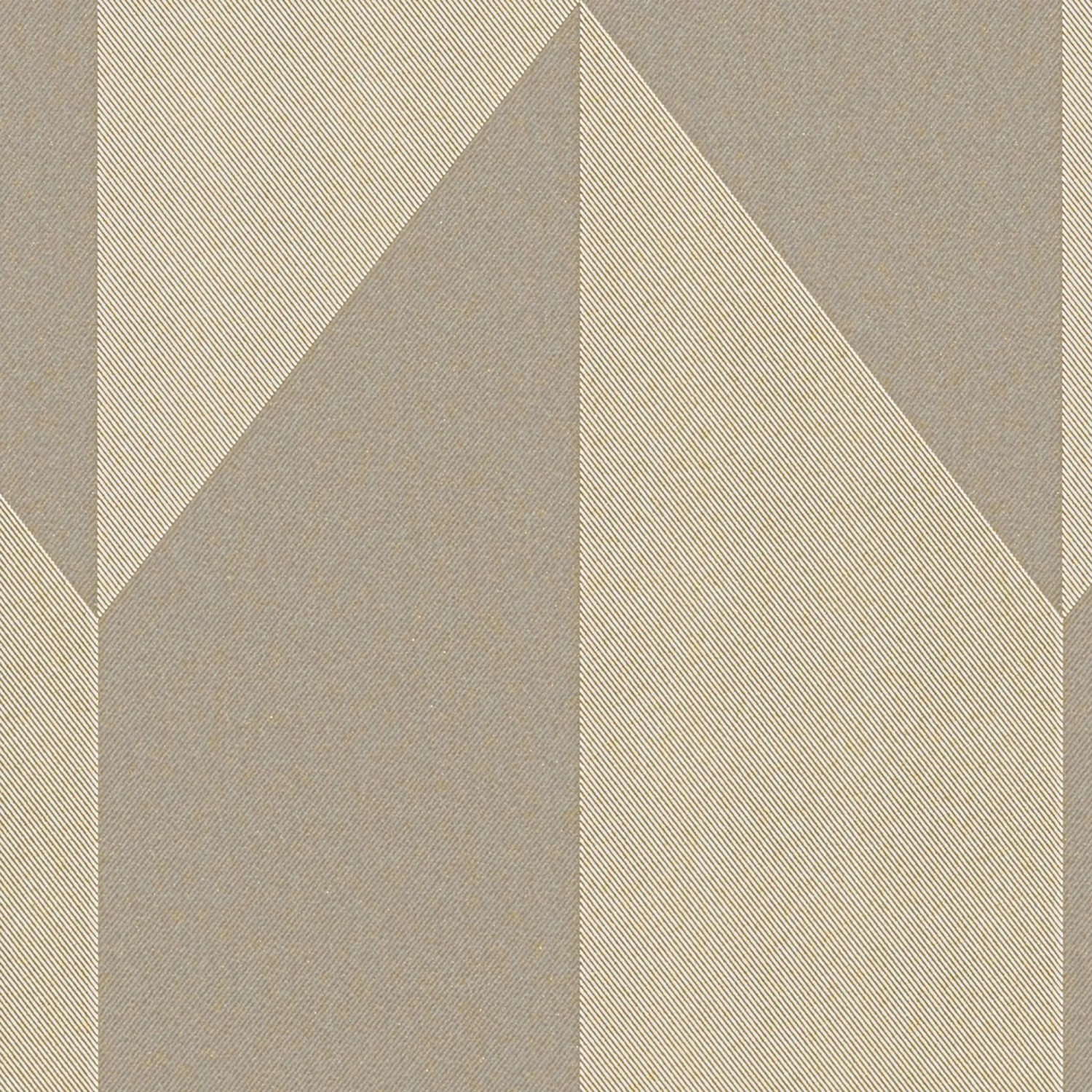 AS Creation Vliestapete mit Grafikmuster und 3D-Effekt in Silber und Beige.