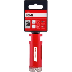 kwb Fliesenbohrer, Ø 30mm, M14 Aufnahme für Winkelschleifer, zum Trockenschnitt von Fliesen.
