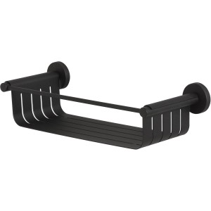 Schwarze Tiger Duschablage Boston aus Edelstahl für Bad und Dusche.