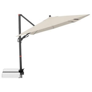 Doppler Ampelschirm MyZone, 210x210 cm, Natur, mit Dreh- und Neigungsfunktion.