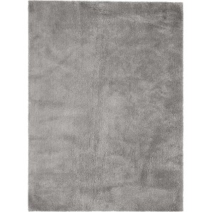 Kayoom Hochflorteppich Bali 110, silbergrau, 200x290 cm. Flauschiger Teppich für Wohnräume.