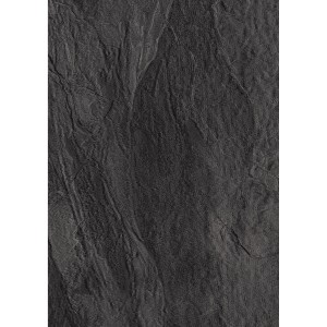 Musterstück: Schwarzes Laminat in Fliesenoptik von Krono Original, Serie Excellent.