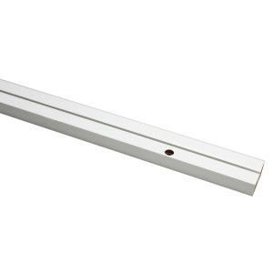 Gardinia Vorhangschiene GE1, 1-läufig, weiß, 150 cm, mit vorgebohrtem Loch für einfache Deckenmontage.