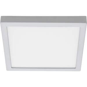 Quadratische Briloner LED Deckenleuchte, Chrom matt, 30x30cm, neutralweißes Licht.