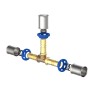 Kirchhoff MS-T-Stück Pressfitting 26mm für MSVR Blank, Messing, zur Rohrverbindung im Sanitärbereich.