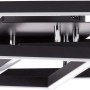 Schwarze, 3-flammige LED-Deckenleuchte Kjorn von Brilliant mit quadratischem Design.