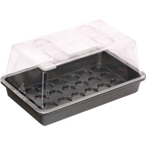 Zimmergewächshaus-Deckel transparent für Universalschale 38x24cm zur Pflanzenanzucht.