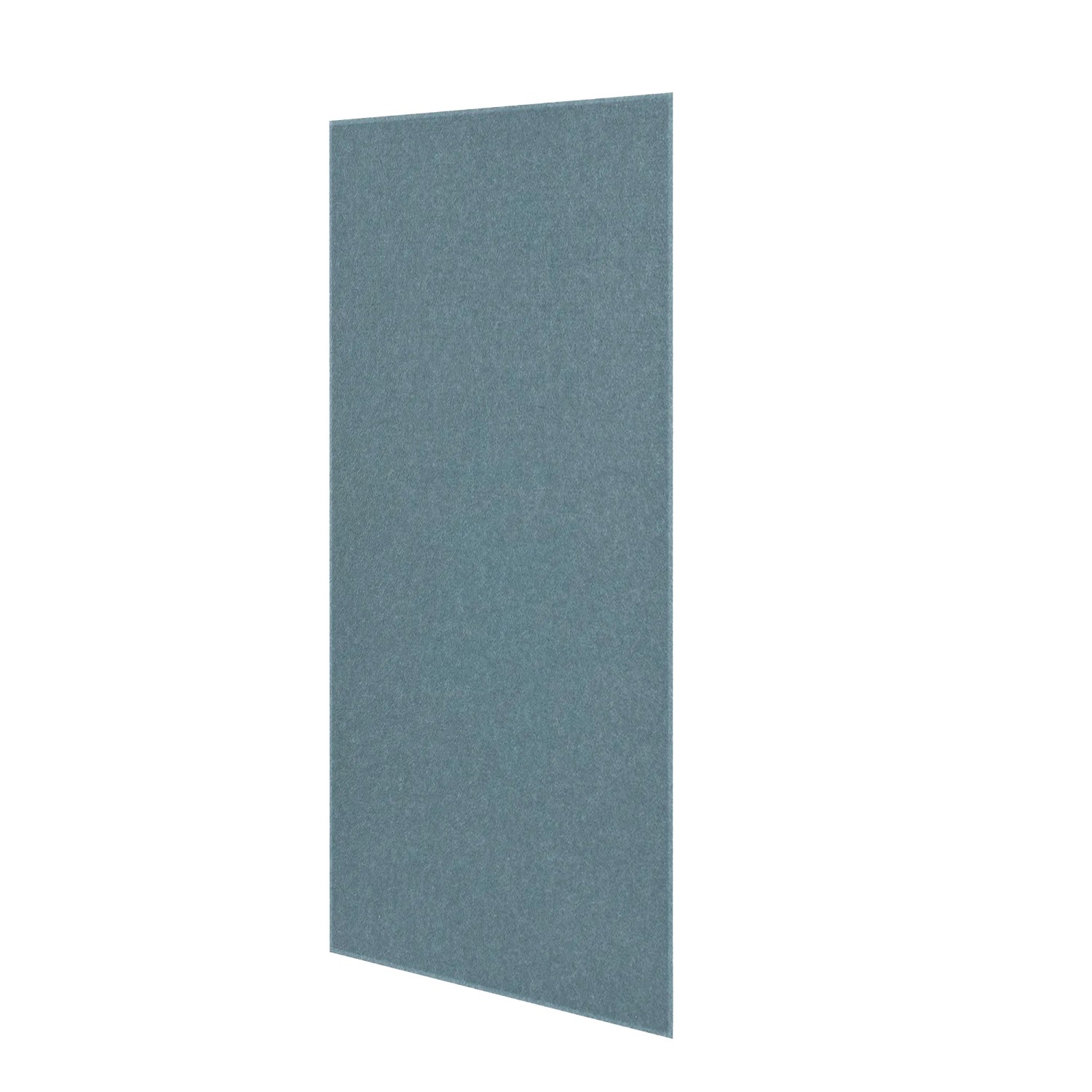 Rechteckiges Dekor-Wandpaneel Ice Blue aus Filz mit gefasten Kanten. Modernes Modul für Wandgestaltung.