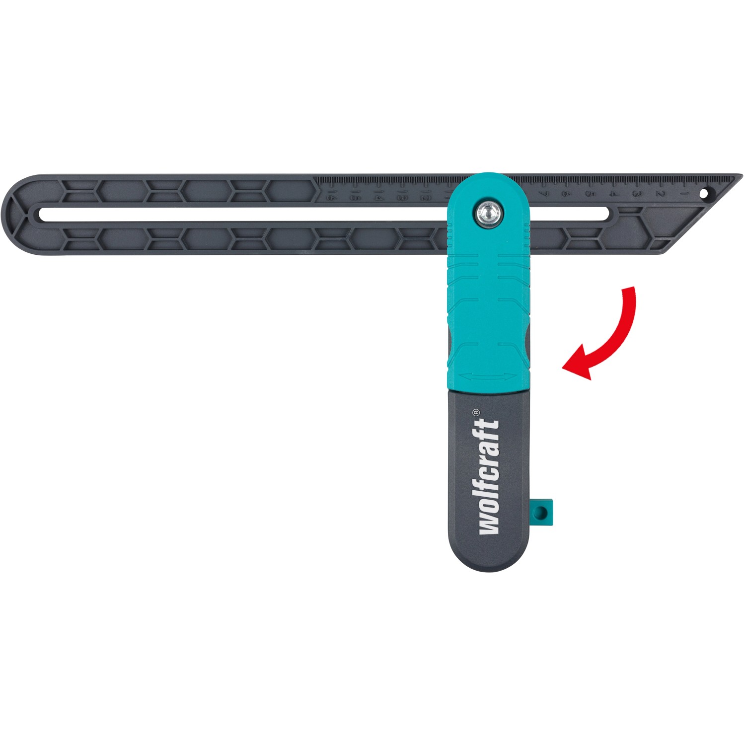 wolfcraft Winkelschmiege mit Streichmaßfunktion zum Abnehmen und Übertragen von Winkeln.