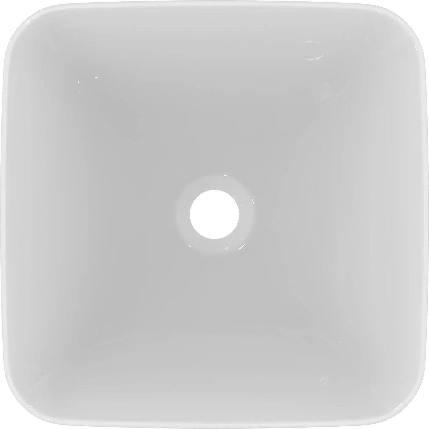 Ideal Standard Connect Air Handwaschbecken, 40x40 cm, weiß, ohne Hahnloch und Überlauf.