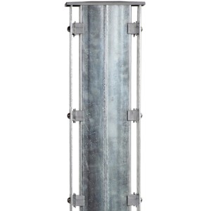 Floraworld Gabionenpfosten, feuerverzinkt, 180cm hoch, für Einfassungen und Mauersysteme.