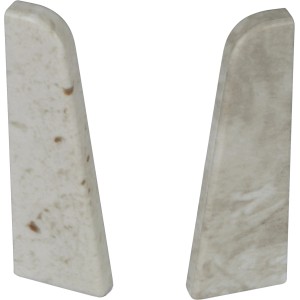 Egger Endstücke für 60mm Sockelleisten in Stein Weiß, Zubehör für Laminat und Parkett.