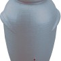 Graue Waterform Regentonne Aquacan, 360 l, im Amphoren-Design mit Deckel.