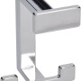 Glänzender, verchromter Siro Huthaken mit 3 Aufhängemöglichkeiten, ideal für Garderobe.