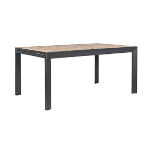 Bizzotto Ausziehtisch Belmar, 160/240 cm, Holzoptik, anthrazitfarbenes Gestell.