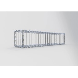 Gabiona Gabione, 20x100x20 cm, Maschenweite 5x10 cm, Drahtgitter für Mauersysteme.