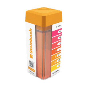 Steinbach Testkit für pH-Wert und Chlor/Brom, zur Poolreinigung. Kompaktes Testgerät mit Farbskala.
