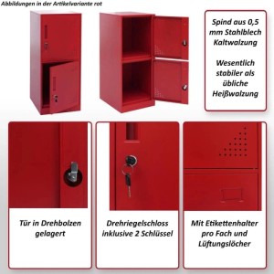 Mintgrüner MCW Spind P63 mit 2 Türen, ideal als Büroschrank oder zur Aufbewahrung.