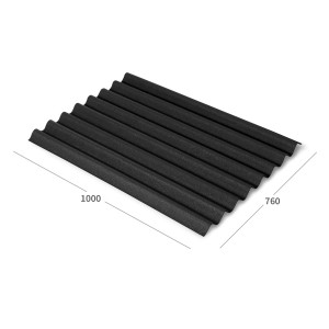 Onduline Easyline Bitumenwellplatte, schwarz, 100x76 cm, für Bitumenbedachung.