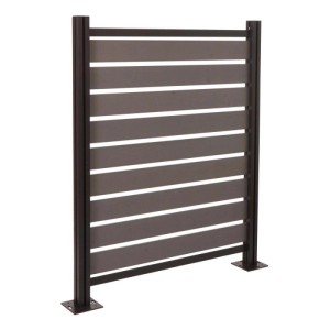 MCW Alu Mülltonnenzaun K57 grau, 130x110x6cm, zur Verkleidung von Mülltonnen im Garten.