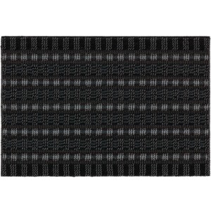 Anthrazitfarbene Astra Fußmatte Poly Brush, 40x60 cm, mit Rillenstruktur.