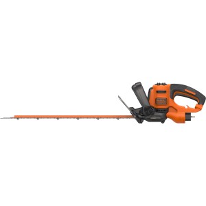 Black+Decker Elektro-Heckenschere BEHTS401, 55 cm Schwertlänge, orange/schwarz.