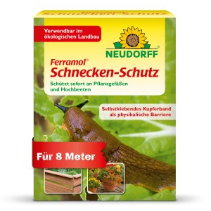 Neudorff Schnecken-Schutz Packung mit Kupferband gegen Schnecken an Hochbeet und Pflanzgefäßen.