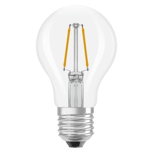 Osram LED-Leuchtmittel E27 in Glühlampenform, 1,8W, klares Glas.